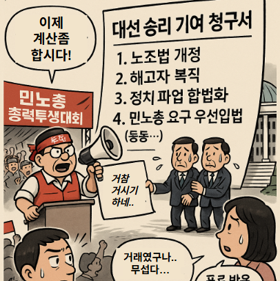 민노총의 대선 청구서 기사 이미지