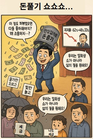 참 희한하제.. 돈풀고 인기 떨어지는 건?! 기사 이미지