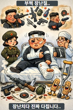 무기갖고 장난치는 김정은 기사 이미지