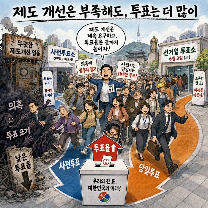 제도개선 없는 사전투표 시작!
