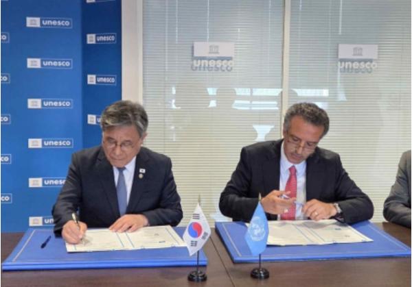 국가유산청 허민 청장, 유네스코 사무총장 면담 및 월경유산 신탁기금 양해각서 갱신 체결 